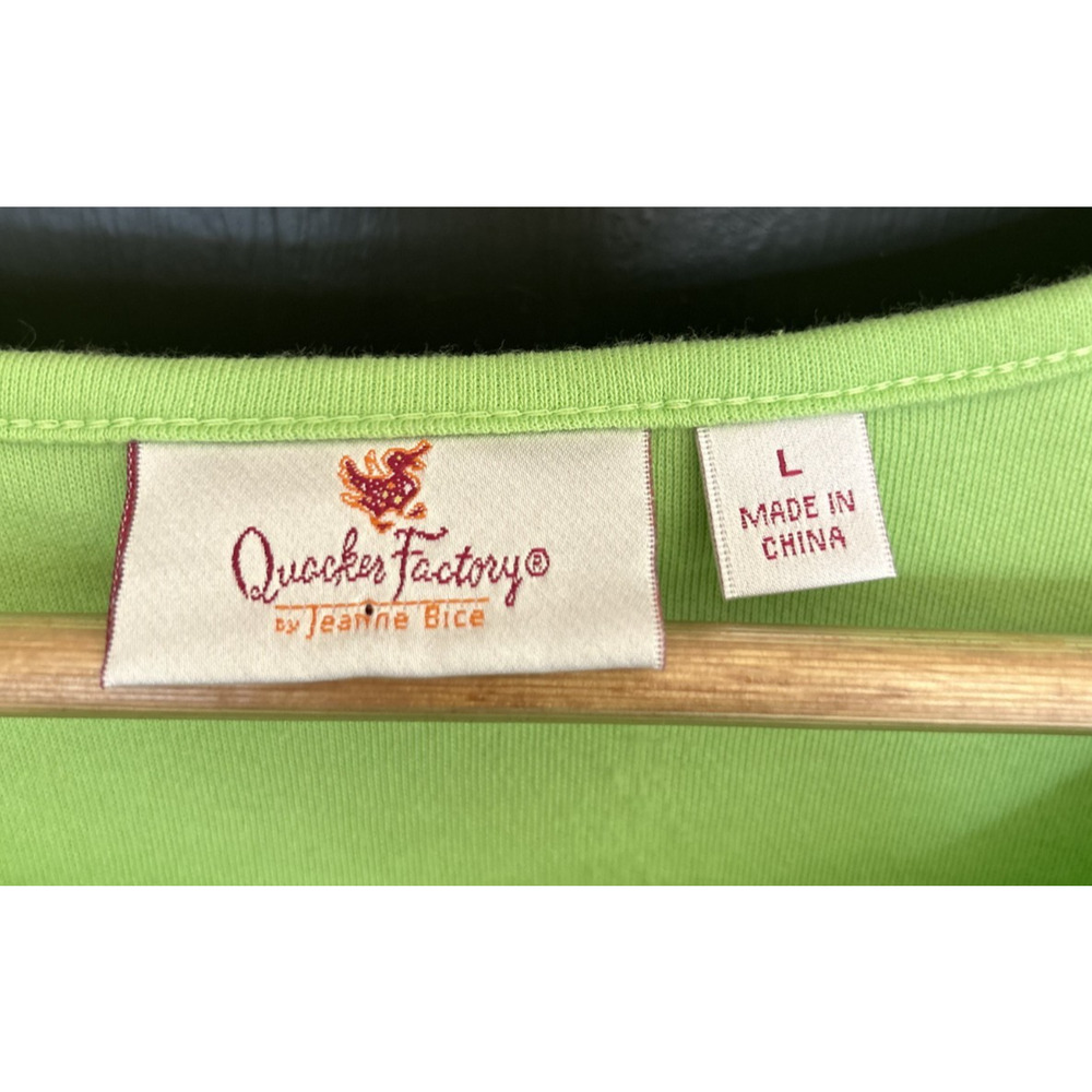 Quacker Factory Fruit Bicycle Rhinestone Tee Large - Picture 10 of 13
